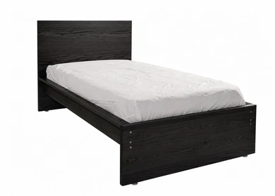 Colección IVANNA
Base de cama, alta, NEGRO-BLANCO encino rojo macizo.