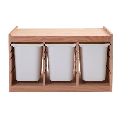 COLOR 
Combinación de almacenaje con cajas, NATURAL encino rojo macizo, blanco/blanco, 94x44x55 cm