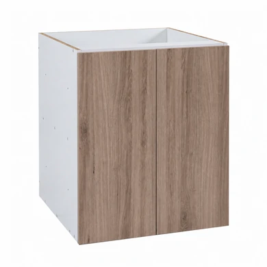 MODULAR ECO 
Gabinete bajo 2 puertas / 1 entrepaño fijo, blanco-frosty / melamina ARAUCO