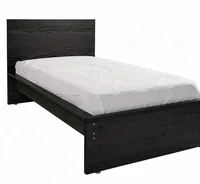 Colección IVANNA
Base de cama, alta, NEGRO-BLANCO encino rojo macizo.