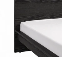 Colección IVANNA
Base de cama, alta, NEGRO-BLANCO encino rojo macizo.