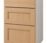 MODULAR ALFA
Gabinete bajo 3 cajones, blanco-frosty / encino rojo natural