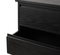 COLECCION PETRA
Cómoda de 3 cajones, negro, madera natural de encino rojo, 99x50x100 cm