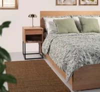 Colección IVANNA
Base de cama, alta, con 2 cajones, NATURAL encino rojo macizo