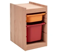 COLOR 
Combinación de almacenaje con cajas, NATURAL encino rojo macizo, 32x44x55 cm