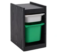 COLOR 
Combinación de almacenaje con cajas, NEGRO. encino rojo macizo, 32x44x55 cm