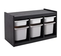 COLOR
Combinación de almacenaje con cajas, NATURAL encino rojo macizo, blanco/gris, 94x44x55