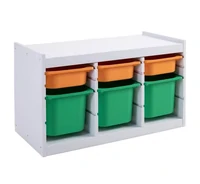 COLOR
Combinación de almacenaje con cajas, BLANCO encino rojo macizo, blanco/lila, 94x44x55 cm
