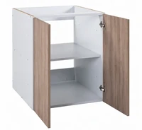MODULAR ECO 
Gabinete bajo 2 puertas / 1 entrepaño fijo, blanco-frosty / melamina ARAUCO